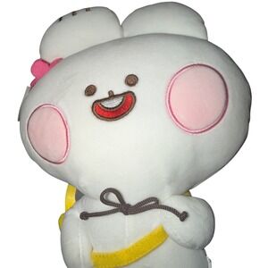 Miniso Rotora White Plush‎ Doll Kawaii Cute Bunny Character Yellow Sash Bag 10in